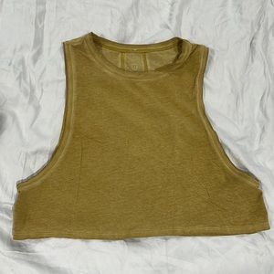 Lululemon cropped tank - deep yellow